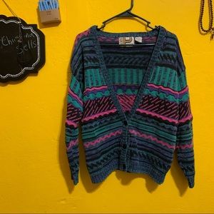 Paris Sports Club Cardigan Vintage 90s Sweater